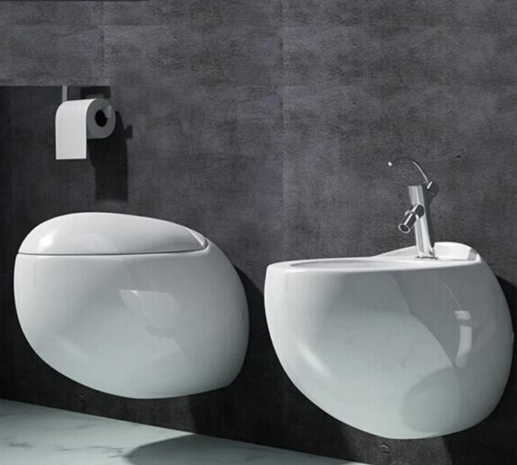 Ensembles toilettes de luxe en céramique suspendus au mur